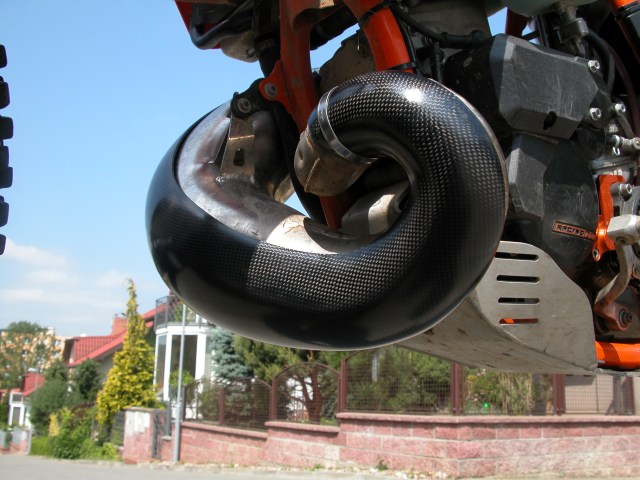 Karbonový kryt výfuku KTM EXC 200